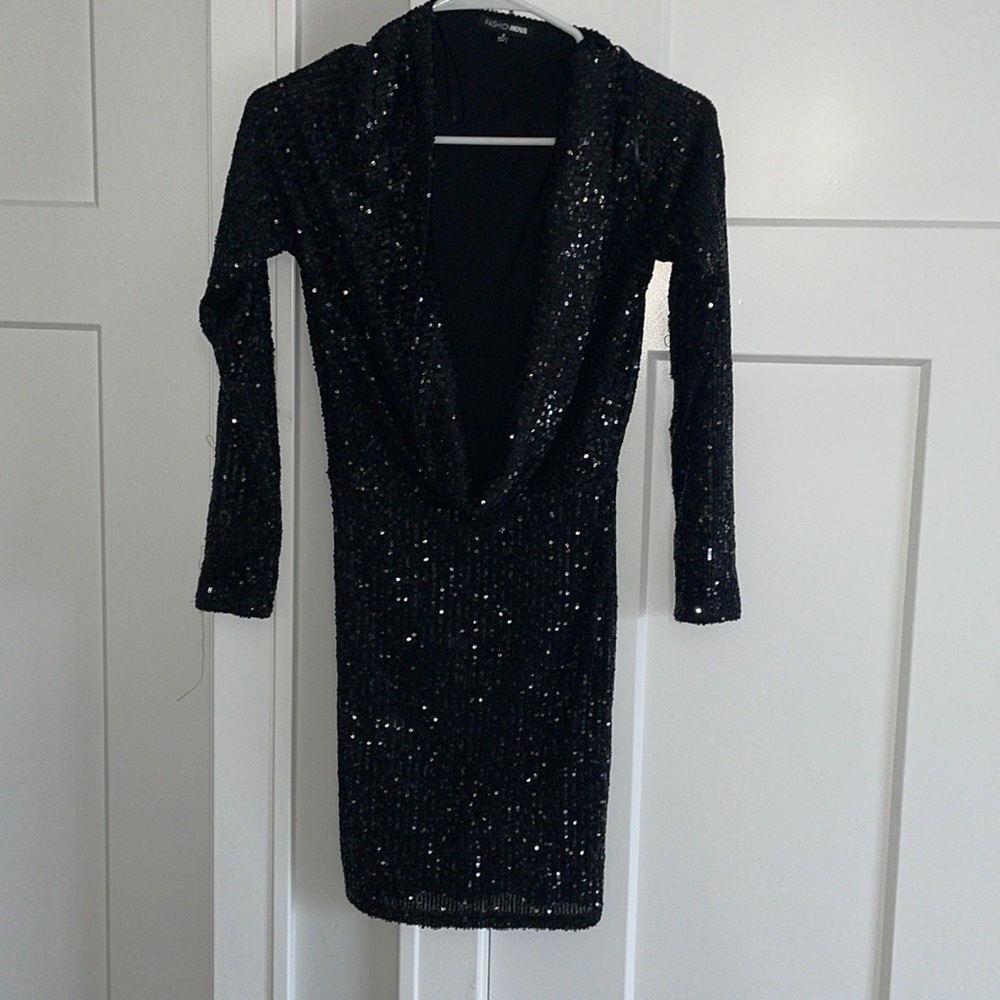 Open cut mini dress